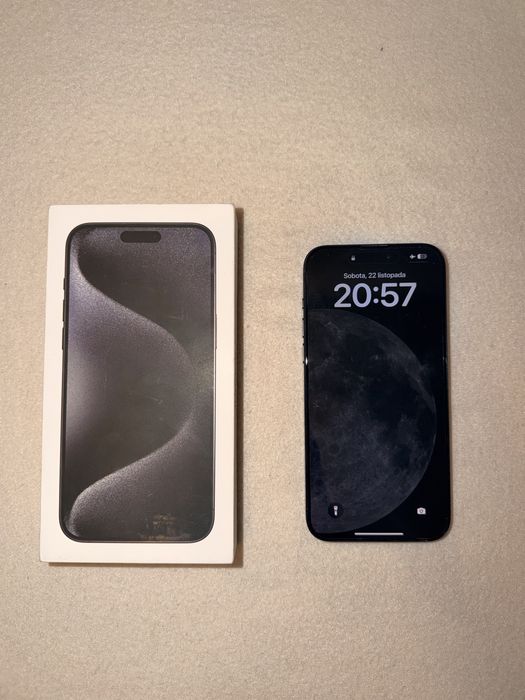 iPhone 15 Pro Max 256 GB Black Titanium Stan bardzo dobry Pełny zestaw