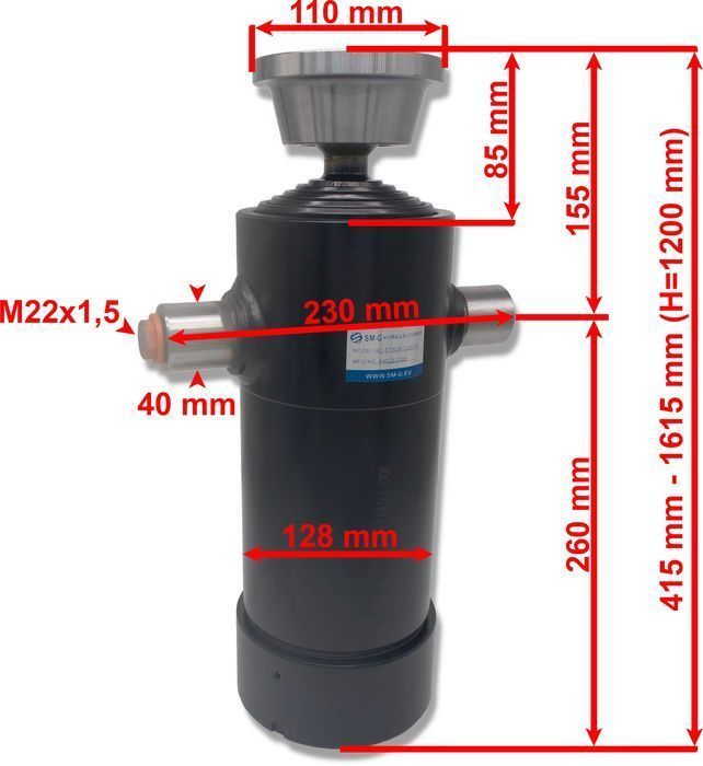 Zestaw Hydrauliczny HYDRAULIKA KIPRA 3,9m 12V SIŁOWNIK 1200 10T [7202]