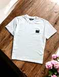 Bawełniana biała klasyczna prosta koszulka t-shirt Dolce&Gabbana m