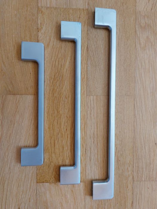 Uchwyty meblowe rączki do szafek stal satyna 128mm, 160, 192mm i 256mm