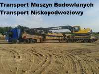 TRANSPORT MASZYN Rolniczych Budowlanych Niskopodwoziowy Lawetą