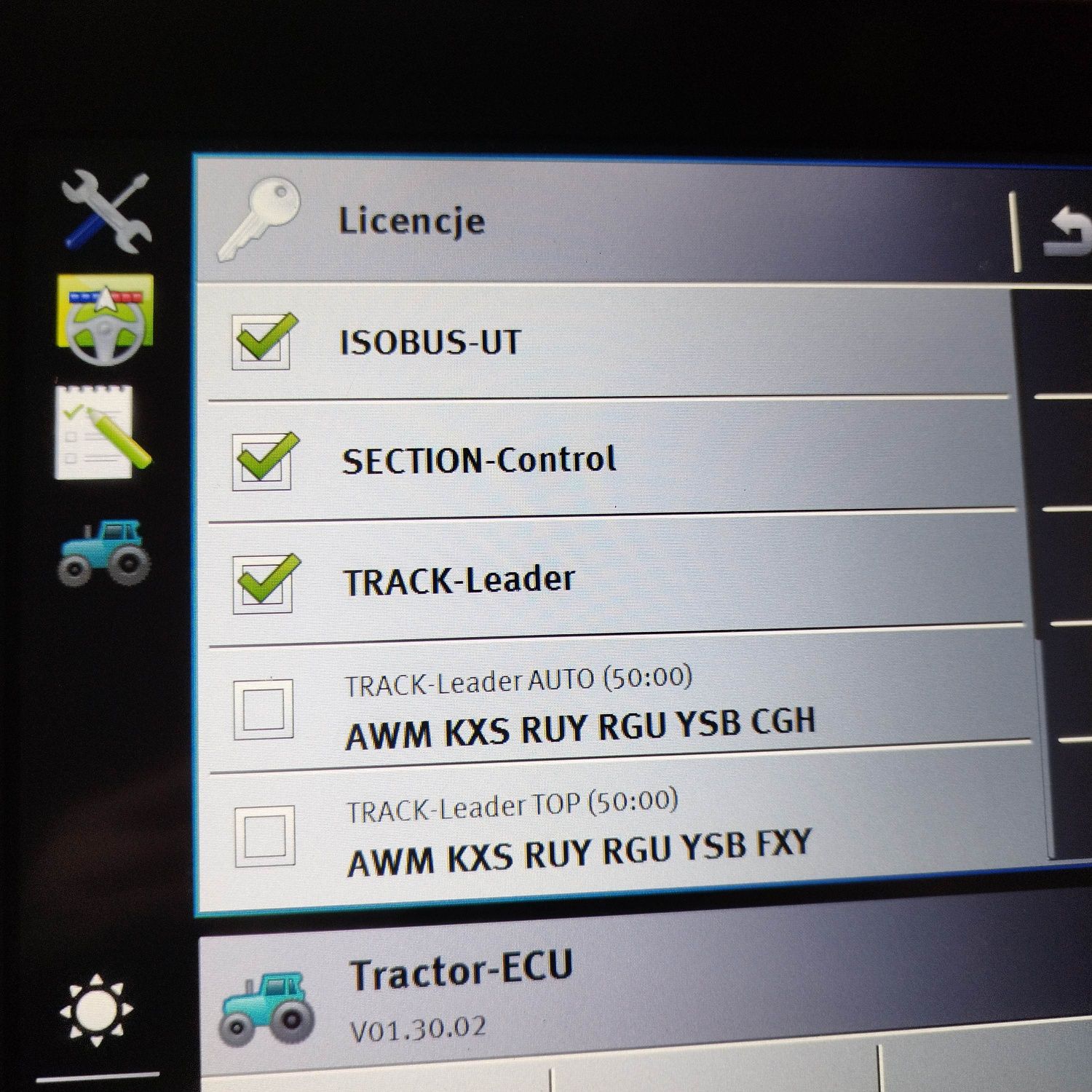 Terminal Isobus Muller Touch 1200 kontrola sekcji amazone horsch