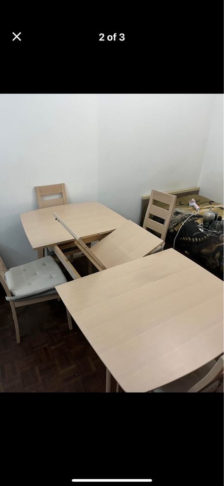 Mesa de jantar com 4 cadeires