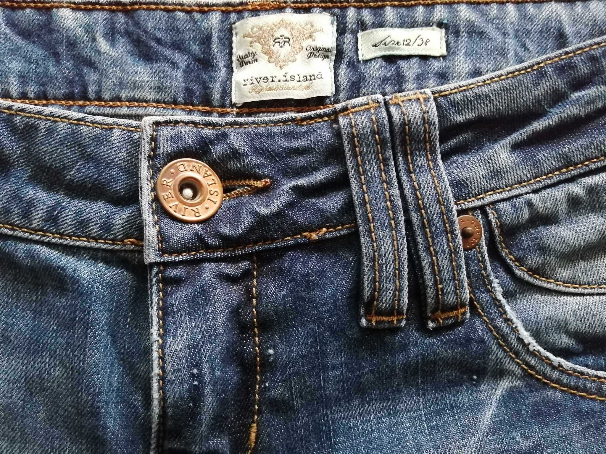 RIVER ISLAND Jeans Spodnie Damskie Eu 38 R Bawełna Oryginalne 100%