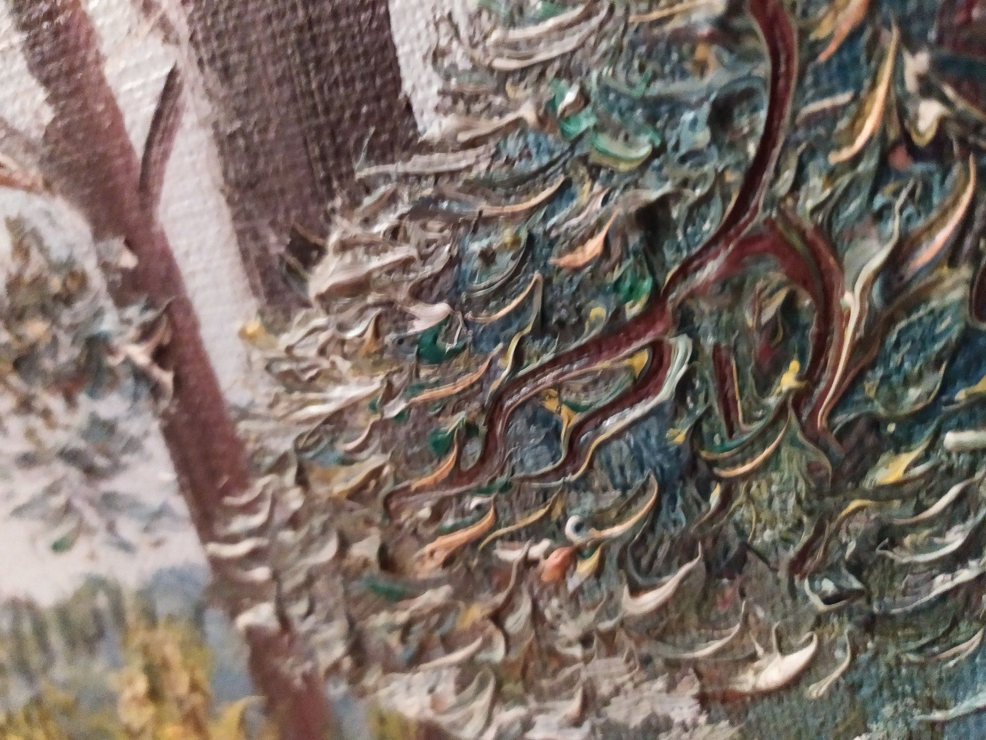 Irena Krzywińska Pejzaż z pomostem 1992 olej, płótno 80x54cm