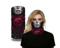Blood rose баф з трояндами рокерський неформальний шарф пов'язка