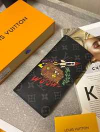 Серый бумажник Louis Vuitton кошелек Луи Виттон органайзер LV k410