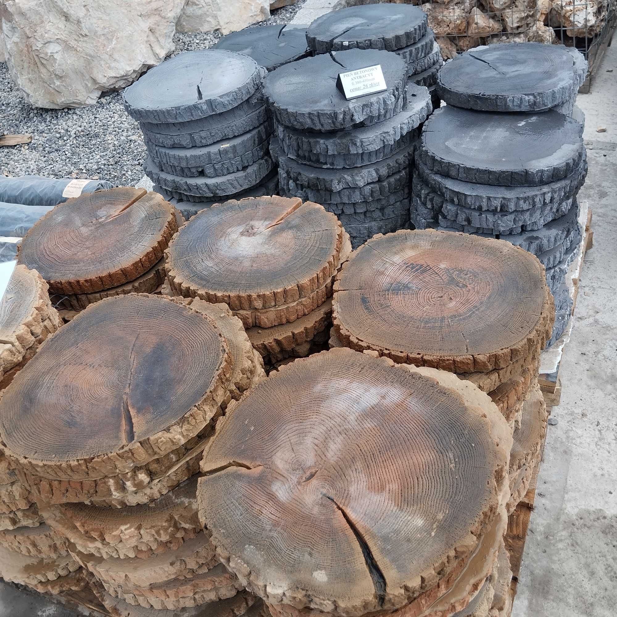 Pień betonowy ozdoba do ogrodu imitacja drewna deska wysyłka gratis
