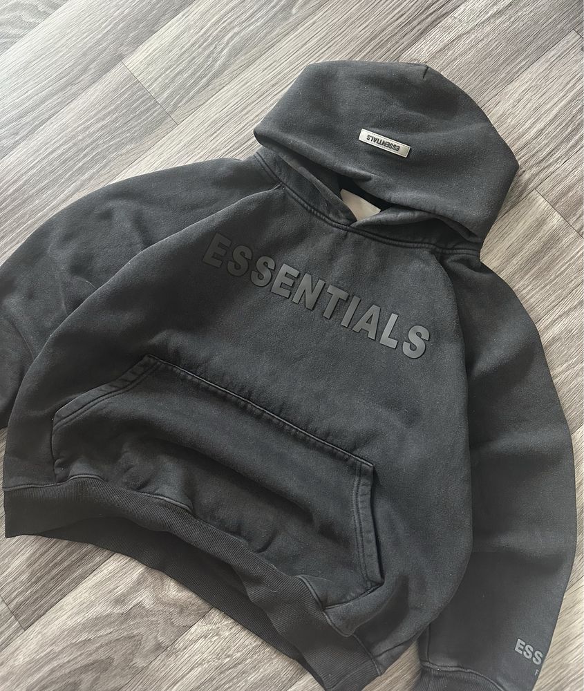 Худи essentials fear of god черного цвета С розмір