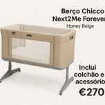 Berço Chicco Next2Me Forever – Honey Beige | Como novo + colchão