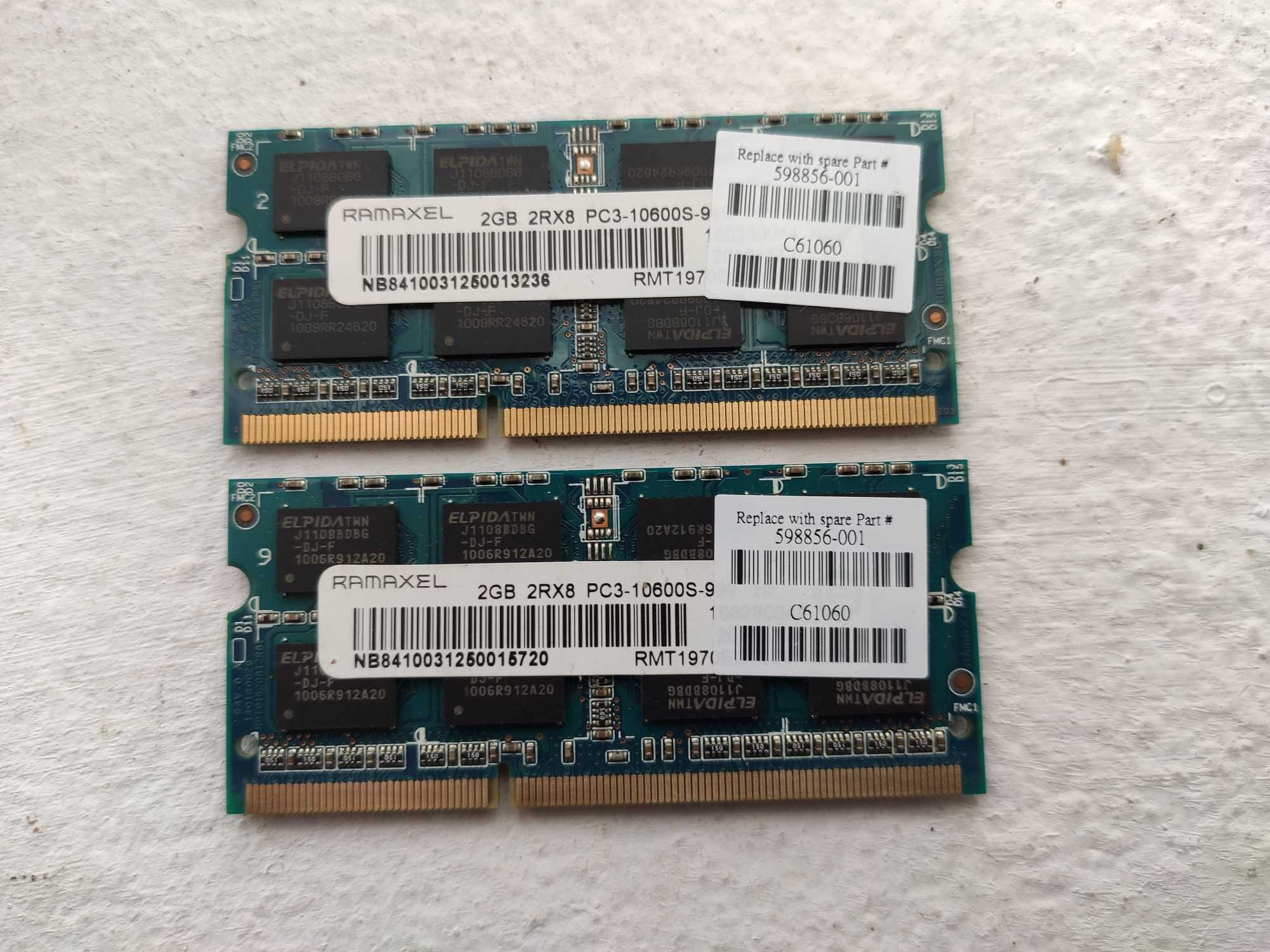 Memória RAM 2Gb DDR3 x2 unidades