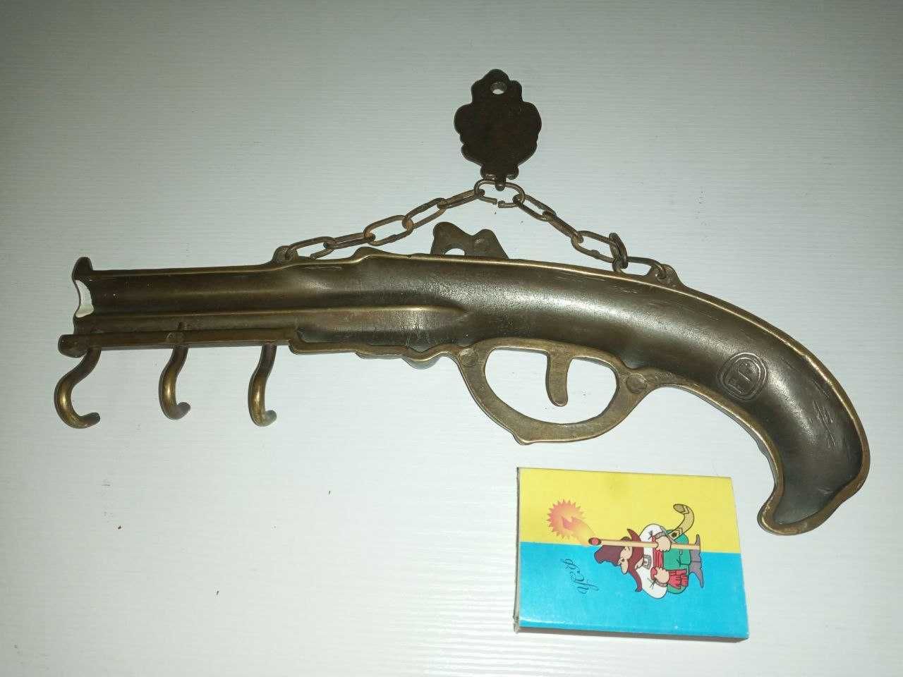 Мушкет пистолет ключница декор (Антиквариат)  на стену Бронза