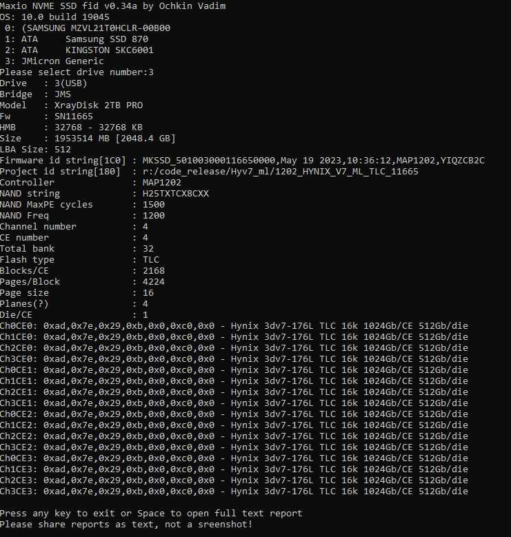 Xraydisk SSD m2 nvme 2Tb Pro для пк або ноутбука