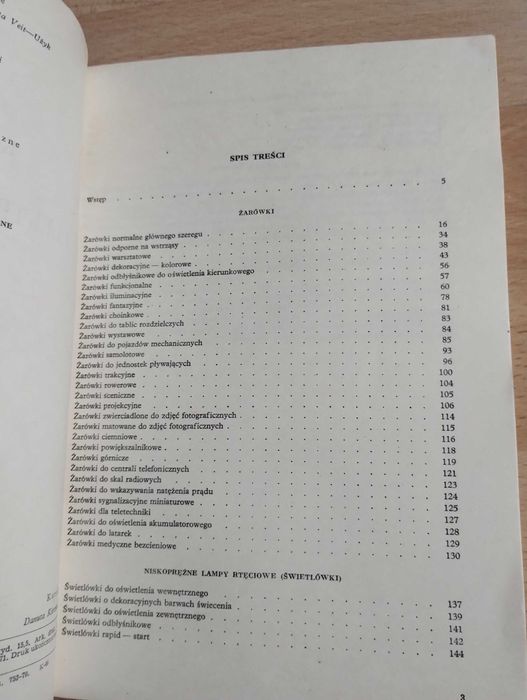 Katalog Unitra -  Elektryczne źródła światła 1971r IDEALNY