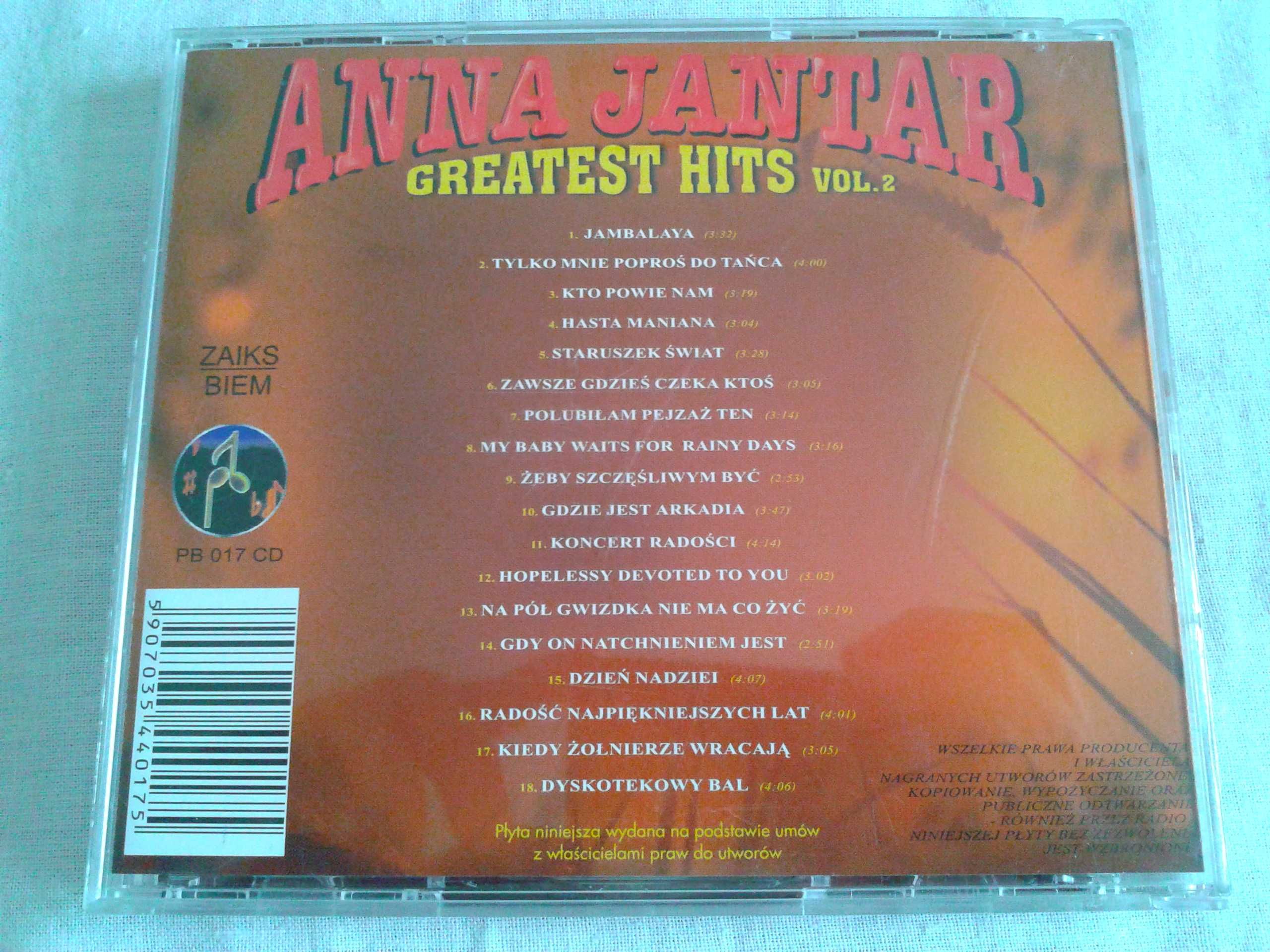 Anna Jantar - Greatest Hits vol.2   CD