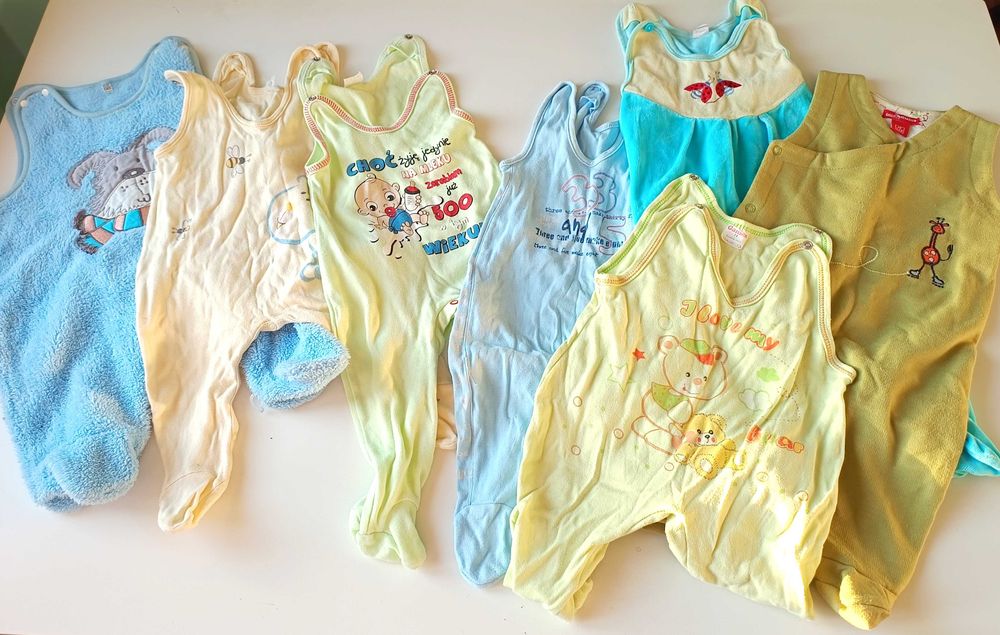 stare retro vintage śpiochy śpioszki niemowlece dla chlopczyka 3-6mies