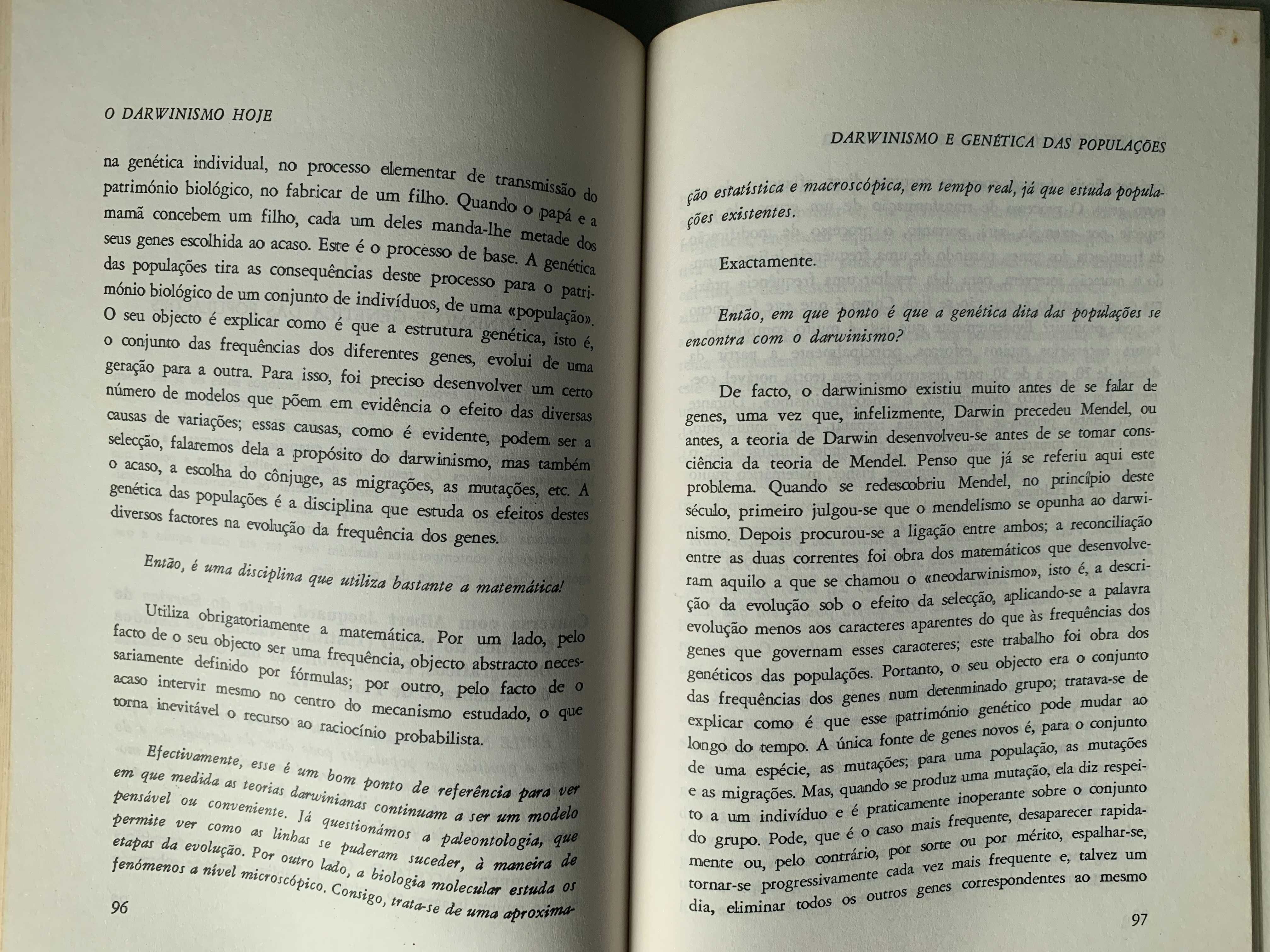 O Darwinismo Hoje
