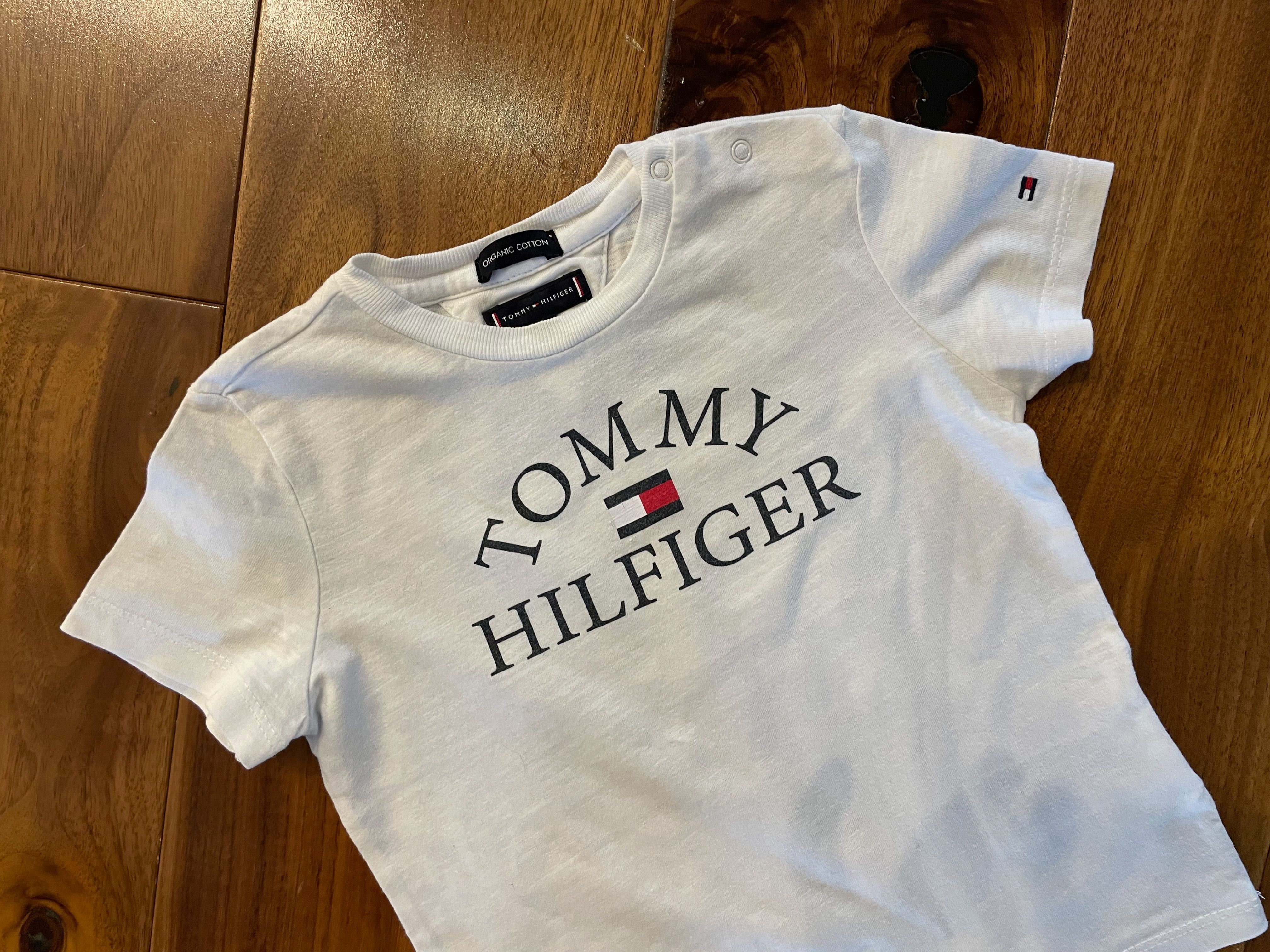 Tommy Hilfiger biała koszulka 92 cm