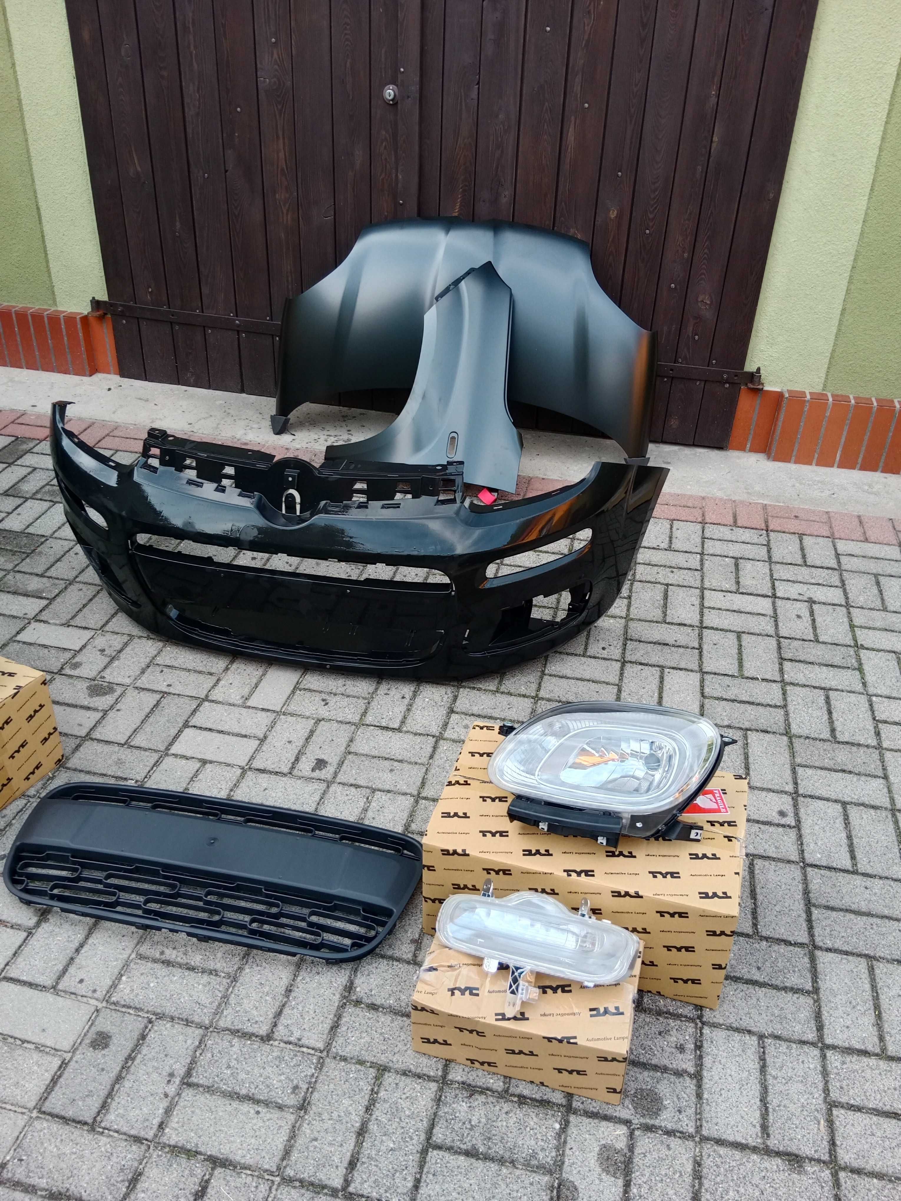 FIAT PANDA III 2012+ maska błotniki zderzak lampy