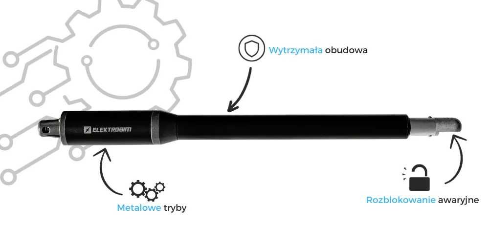 Napęd bramy skrzydłowej Elektrobim ETM-01 Light 2m 150kg