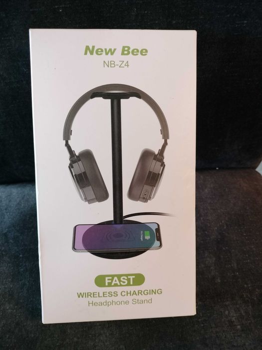 Ładowarka indukcyjna New bee NB-Z4 plus stojak na słuchawki, spp565