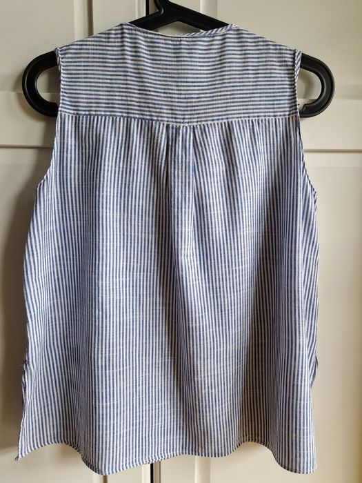 Bluzka boho Zara blekitna w paski 38 M