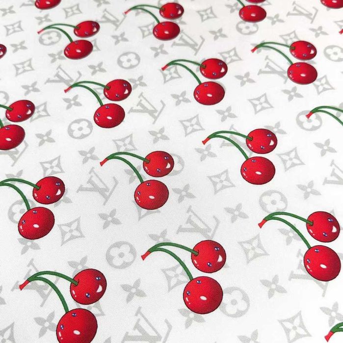 lv wiśnia dama biały szalik szalek