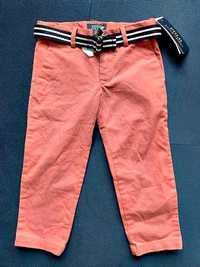 ralph lauren spodnie dla dziewczynki elegancki pasek 18-24 miesiace