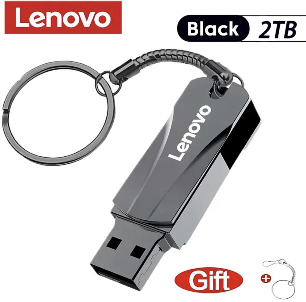 Флешка Lenovo 2 в 1, 2ТБ 2 ТБ 16 USB 3.0  + подарунок 2 перехідн