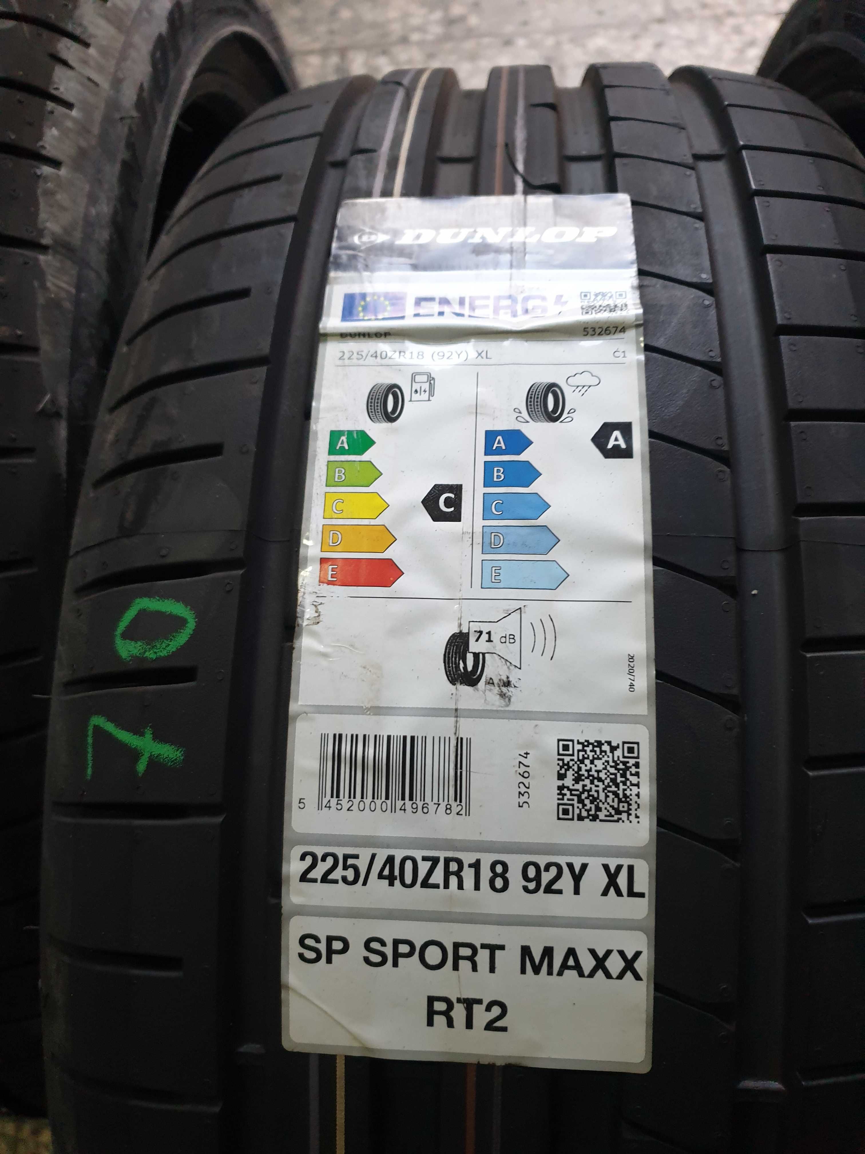 Dunlop SP Sport Maxx RT2 225/40 R18 92Y XL dot22 komplet