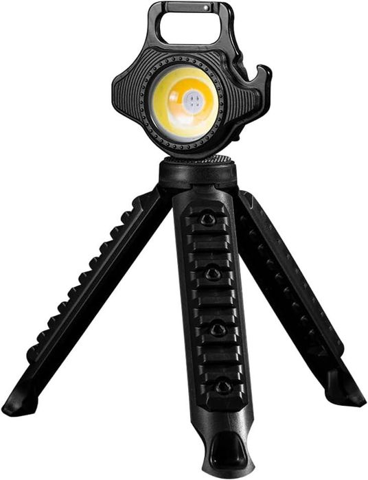 Ліхтарик з тринігою акумуляторний + карабін w5133-2