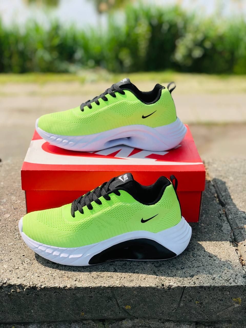 Мужские кроссовки Найк салатовые яркие кроссы Nike