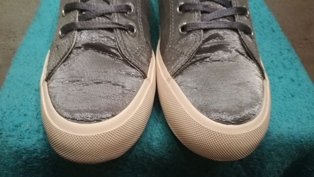 Sneakersy SUPERGA LAMEW srebrne metaliczne stan bardzo dobry