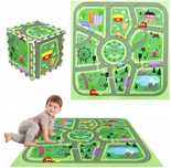 Puzzle MATA edukacyjna piankowa MIASTO ULICE 90X90 cm