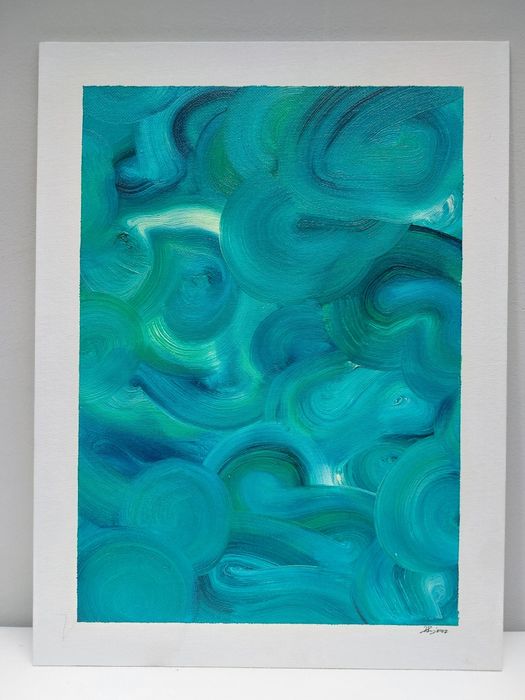 Obraz olejny "Profundum" abstrakcja 30x40