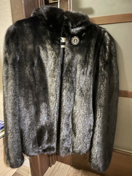 Шубка норкова шуба чорна норочка blek