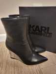 Karl Lagerfeld botki skórzane Ice Wedge