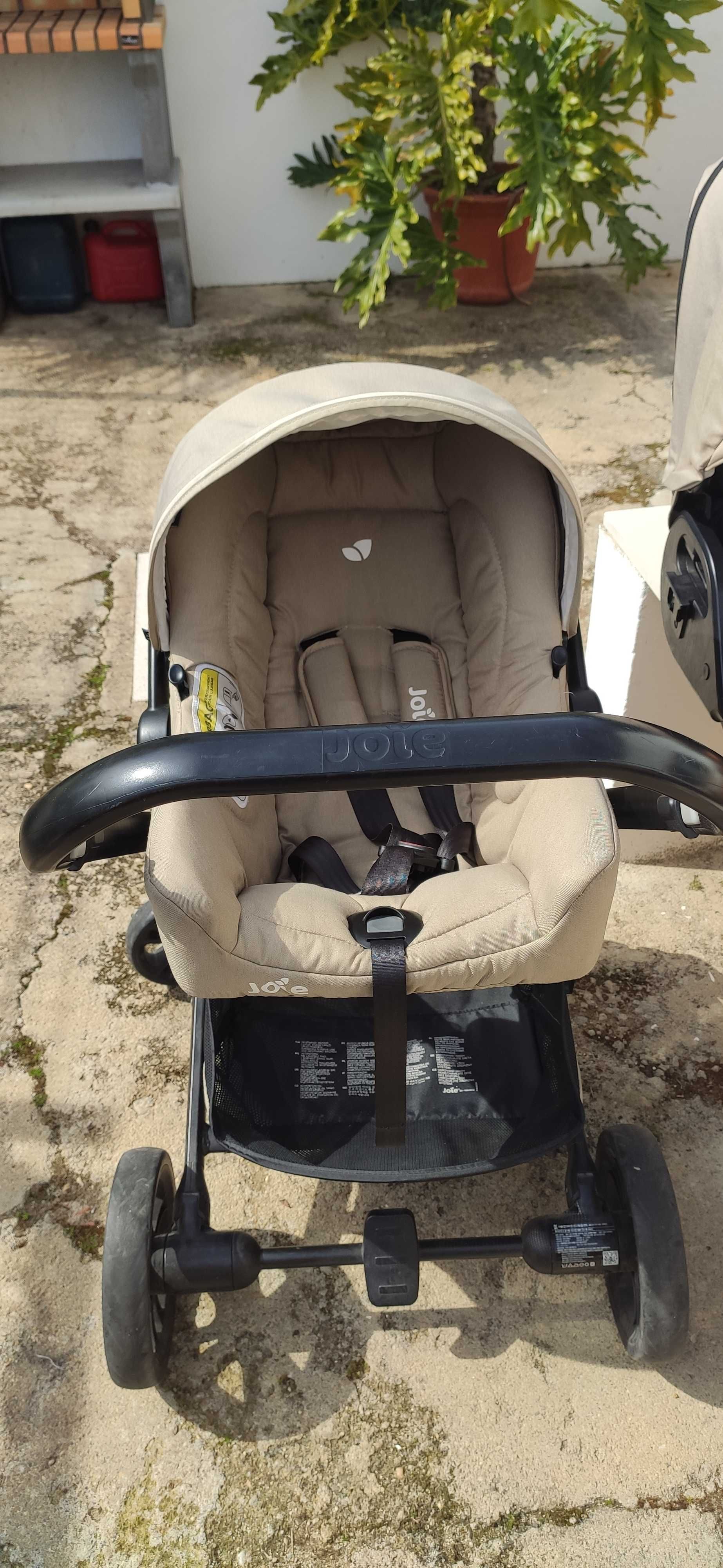 Conjunto de carro bebe com ovo e base isofix