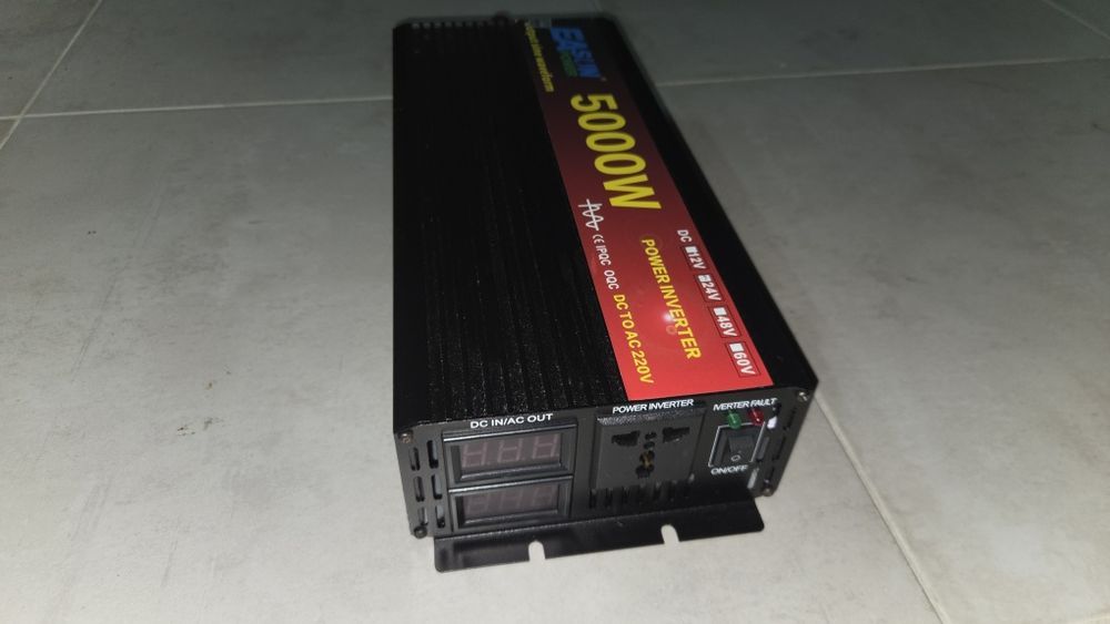 Transformador 5000W onda pura para camião/campismo 24v