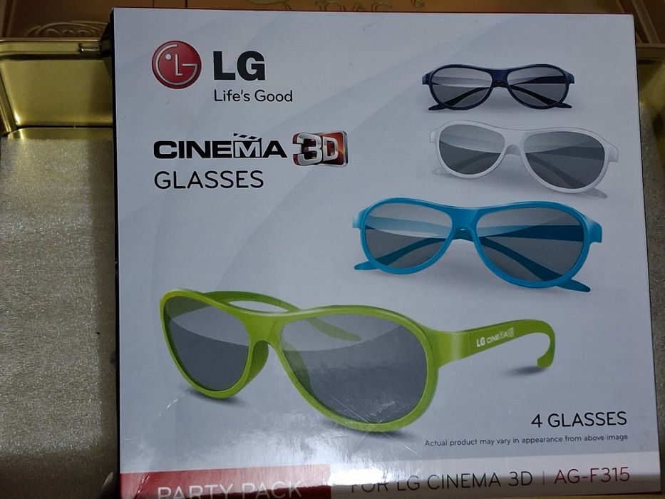 Okulary 3D CINEMA LG. 4 szt, w opakowaniu, nowe