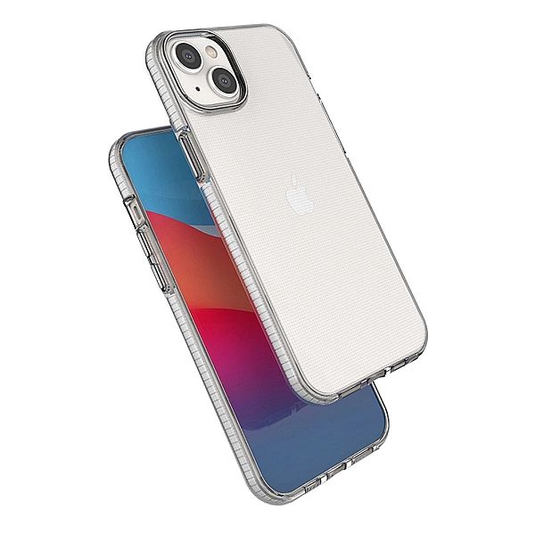 Spring Case etui iPhone 14 Plus silikonowy pokrowiec z ramką jasnonieb