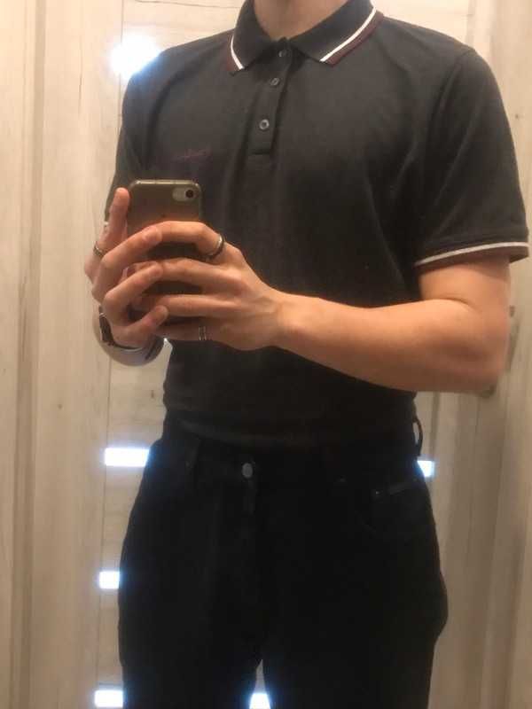 Pierre Cardin Paris koszulka tshirt polo polówka elegancka czarna