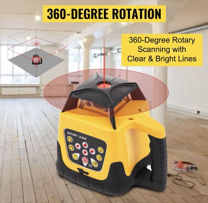 Laser VEVOR 360 com receptor digital