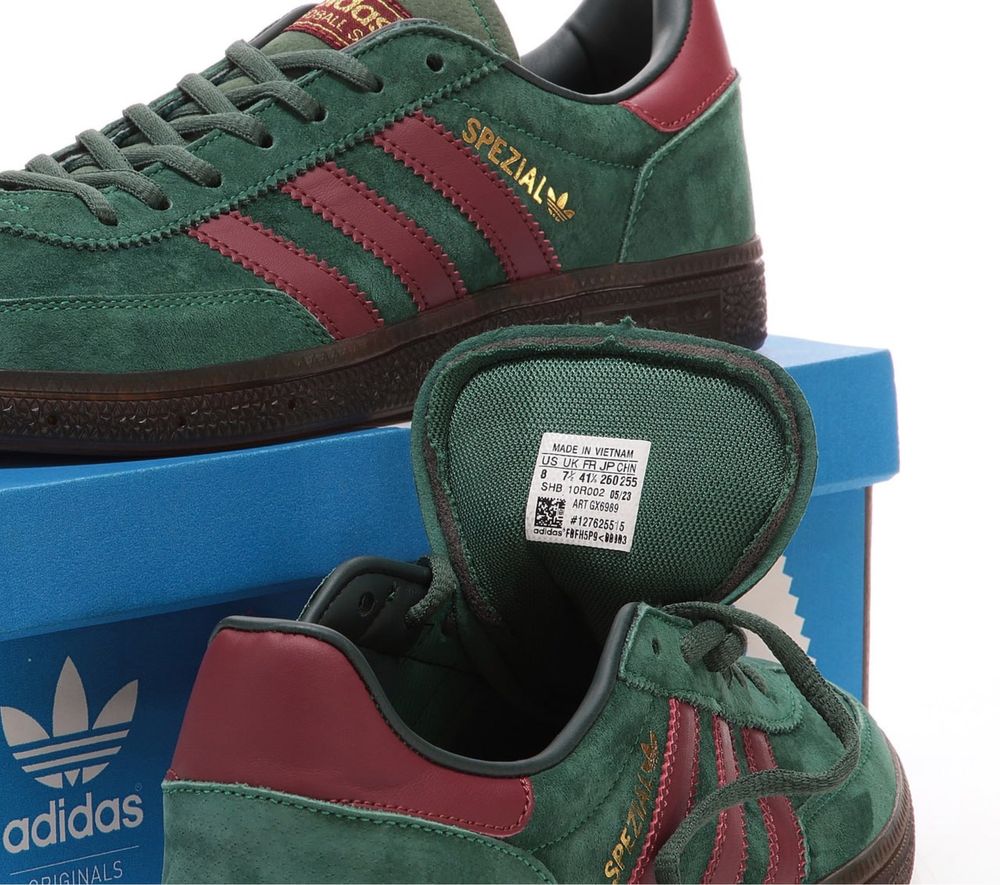 Кросівки чоловічі Adidas Spezial Green Red 41-45