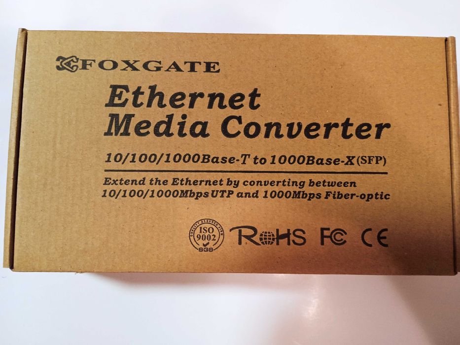 Медиа конвертерFoxGate EC-SFP1000-FE/GE (новый -в упаковке)