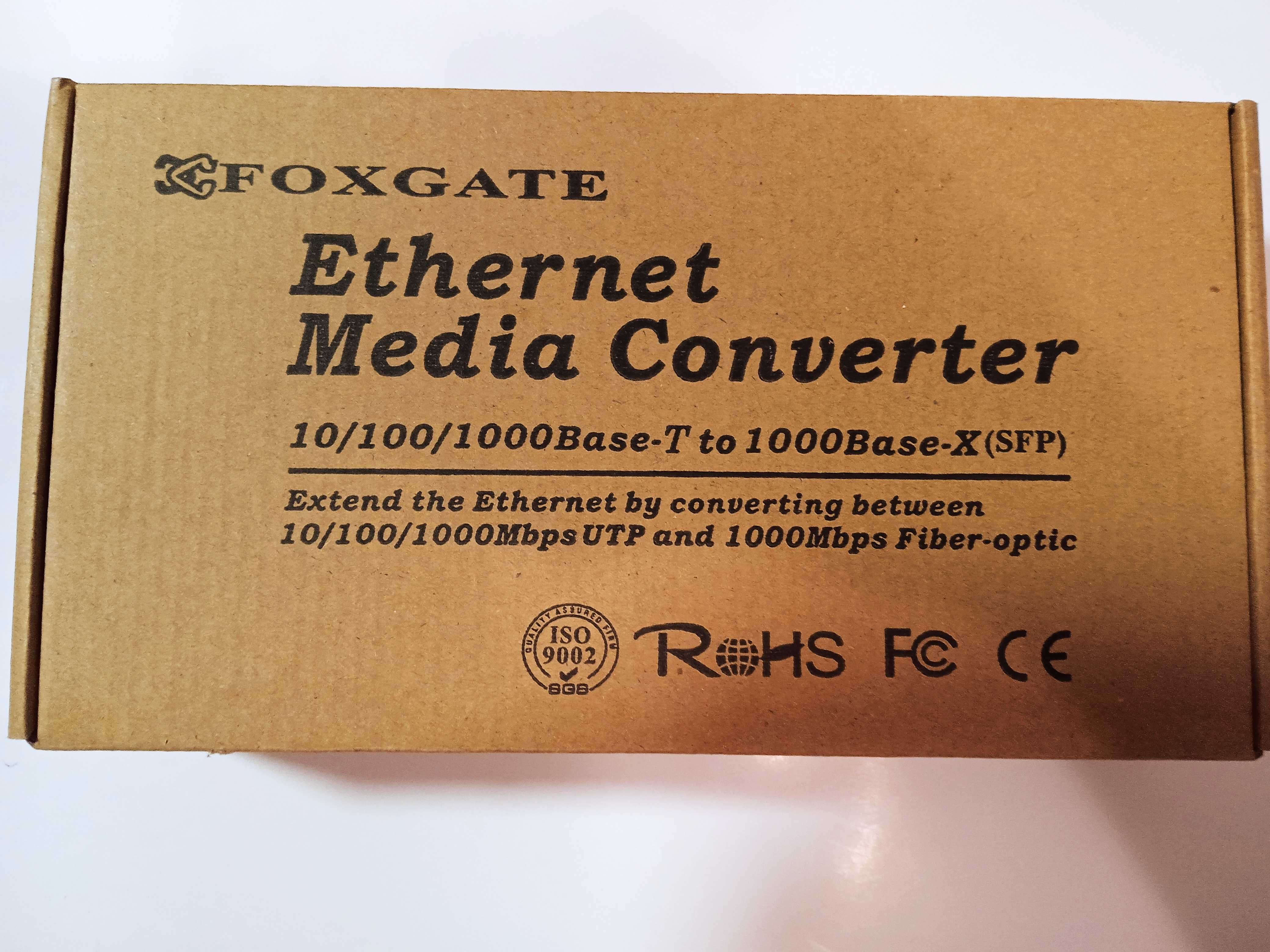 Медиа конвертерFoxGate EC-SFP1000-FE/GE (новый -в упаковке)