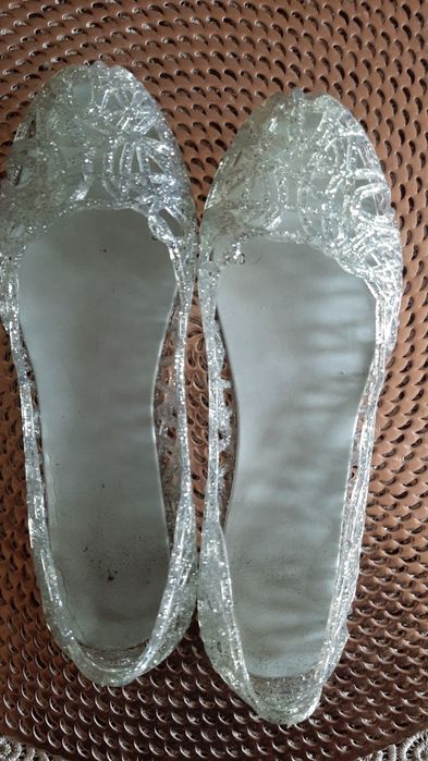 Srebrne balerinki 38