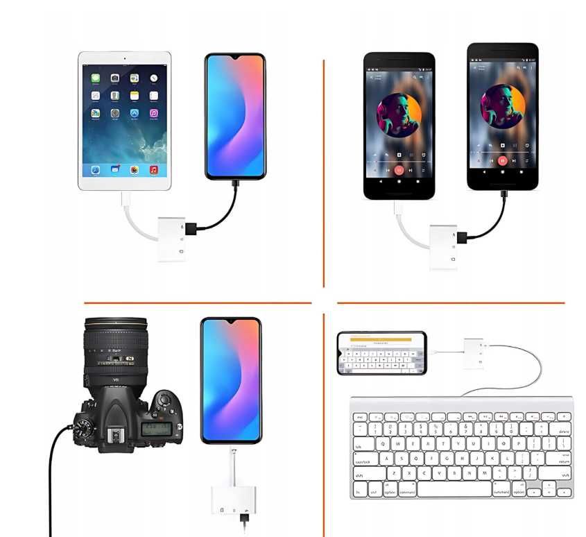 HUB USB C 3w1 uniwersalna przejściówka adapter micro SD