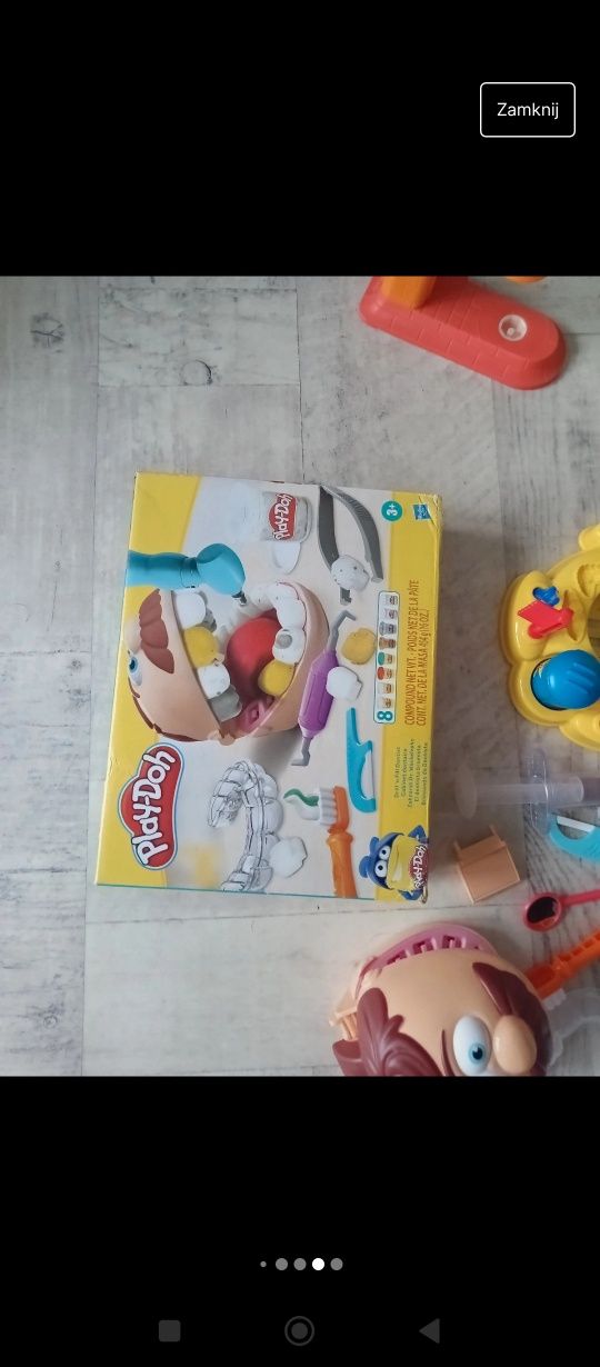 Zestaw Play-doh zestaw plastelin dentysta ,kawiarnia ,babeczki ,fryzje