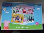 Puzzle Świnka Peppa -4in1-nowe, świąteczne